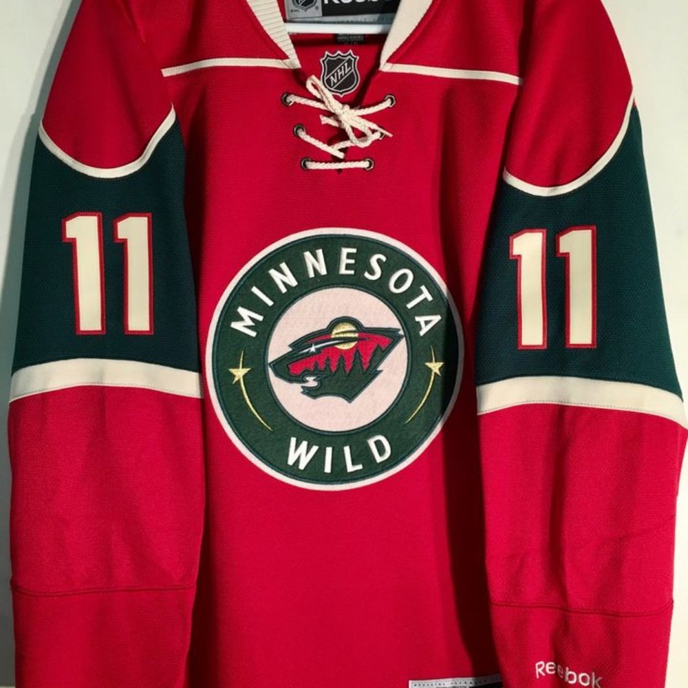 Reebok Premier MINNESOTA WILD ZACH PARISE Red Men's JERSEY Sz S,M,L,XL,2XL New - Picture 6 of 6